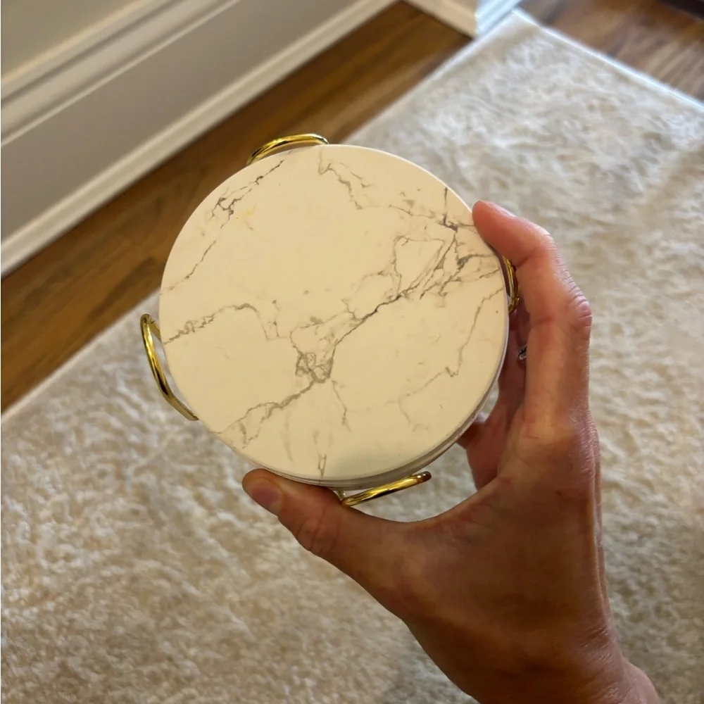 Amazon marble coasters with gold holder I never used them